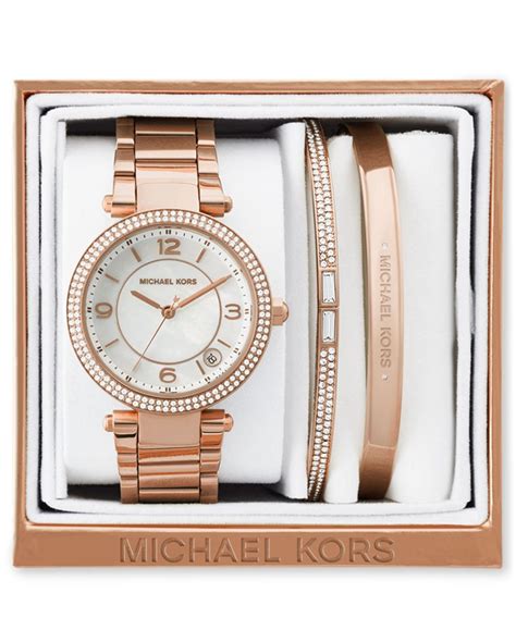 michael kors watch and bracelet set gold|michael kors empty gift box.